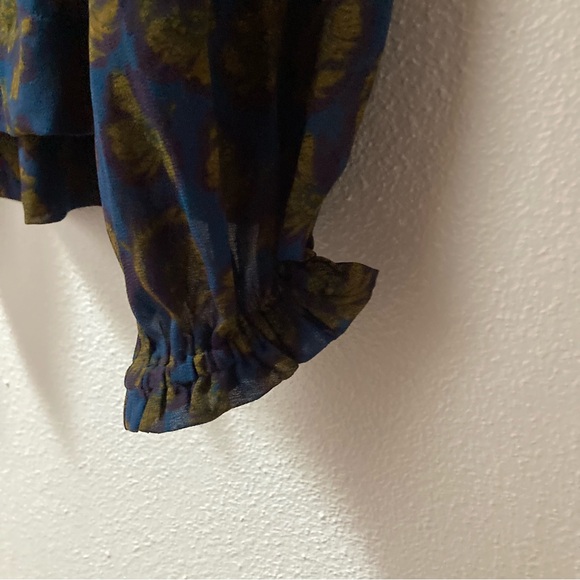 LOFT Chiffon Floral Print Long Sleeve Top - Picture 5 of 6